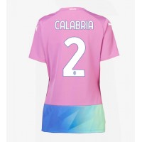 Camiseta AC Milan Davide Calabria #2 Tercera Equipación Replica 2023-24 para mujer mangas cortas